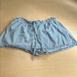 Blue Striped Women's Shorts